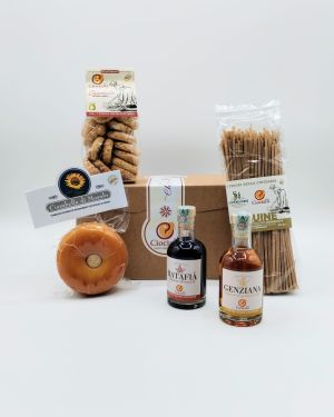 Ciambella, Crema di zucca al gran Cacio, Tortello, pesto-Green Box Ciociaro GM1.3